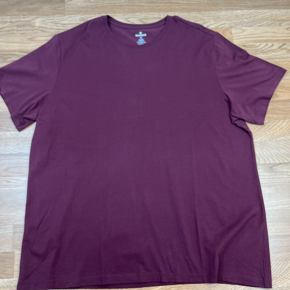 Bombas Bee Better T-shirt Pima Cotton Crew Neck Men's 2XL‎ Wine Short Sleeve NEW